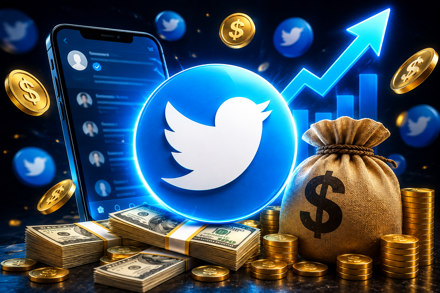 Twitter paise kamate