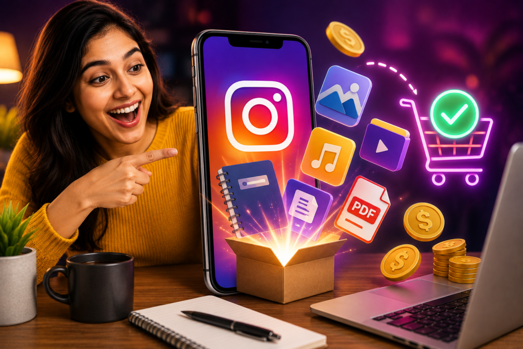 4. Sell Digital Products Through Instagram – Instagram Se Paise Kaise Kamaye 2026